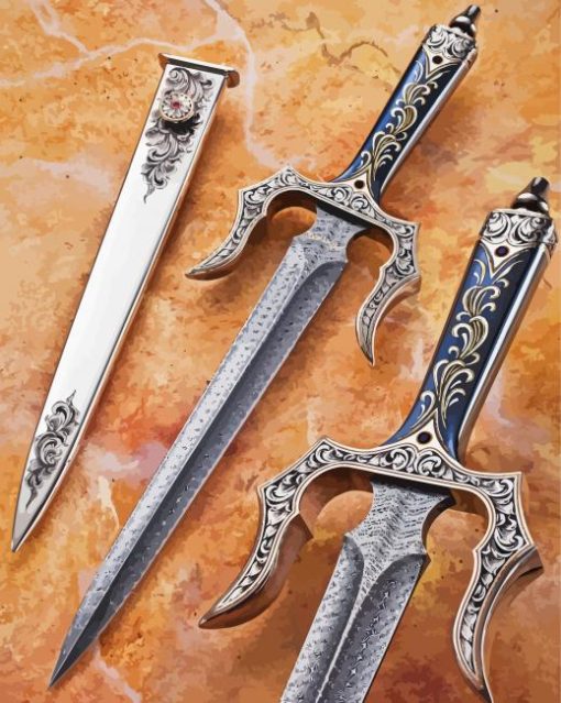 Vintage Knives Diamond Paintings