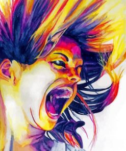 Woman Screaming Diamond Paintings