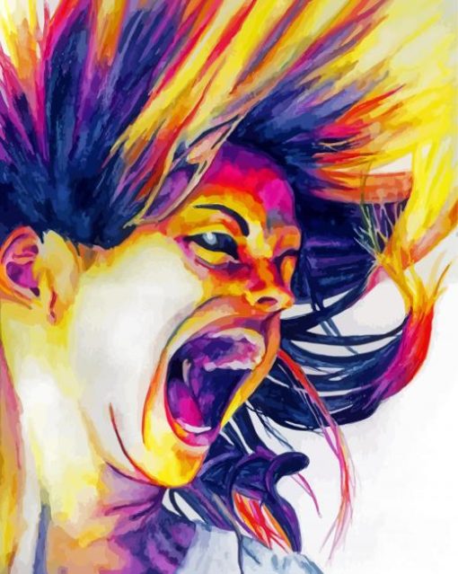 Woman Screaming Diamond Paintings