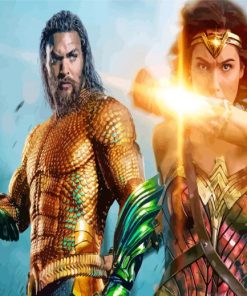 Wonder Woman And Aquaman Diamond Paintings