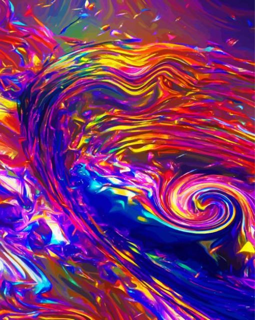 Abstract Colorful Waves Diamond Paintings