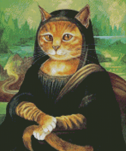 Aesthetic Cat Mona Lisa Diamond Paintings