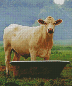 Aesthetic Cow In A Tub Diamond Paintings