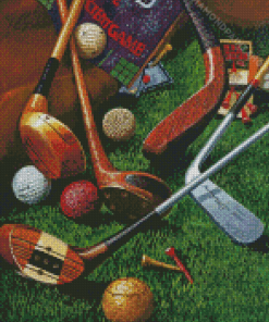 Aesthetic Golf Bag Art Illustration Diamond Paintings