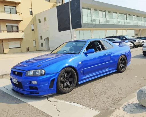 Aesthetic Nissan Skyline R34 Diamond Paintings