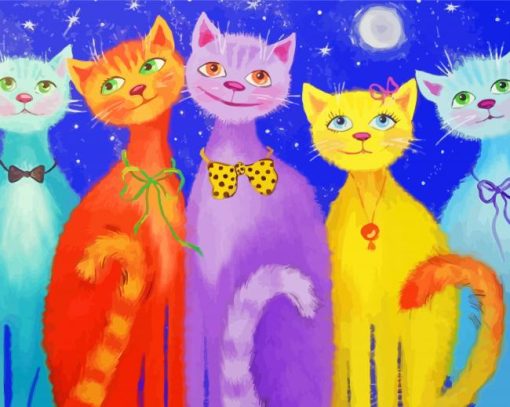 Aesthetic Smile Cat Diamond Paintings