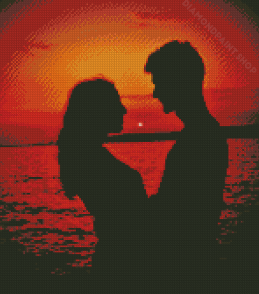 Aesthetic Sunset Couple Diamond Paintings