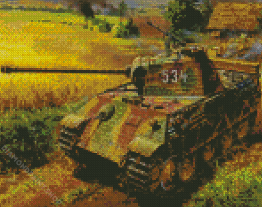 Aesthetic Ww2 Tank Diamond Paintings