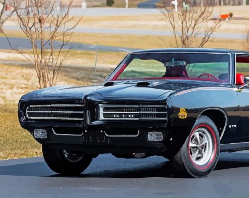 Black Pontiac GTO Diamond Paintings