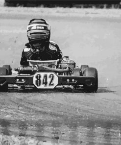 Black And White Go Kart Diamond Paintings