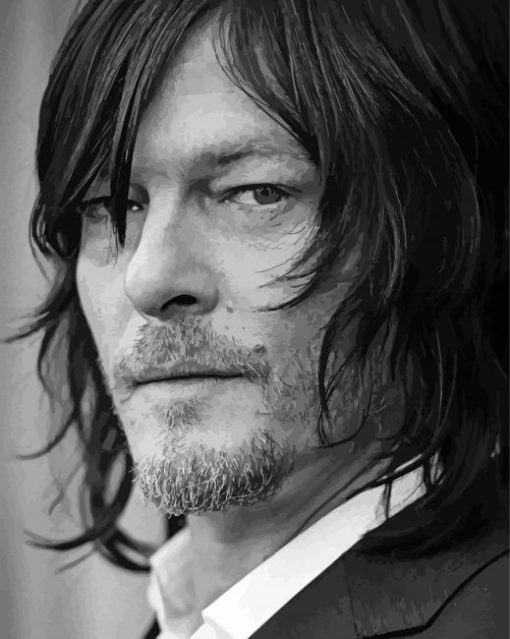 Black And White Norman Reedus Diamond Paintings