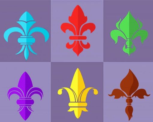 Colorful Fleur De Lis Diamond Paintings