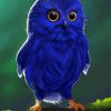 Cute Blue Owl Diamond Paintings