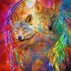 Galaxy Wolf Dream Catcher Diamond Paintings