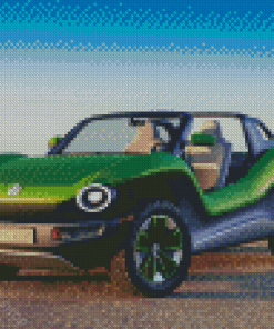 Green Beach Buggy Diamond Paintings