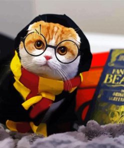 Hufflepuff Kitty Diamond Paintings