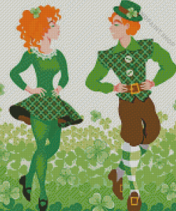 Leprechaun Irish Dancers Diamond Paintings