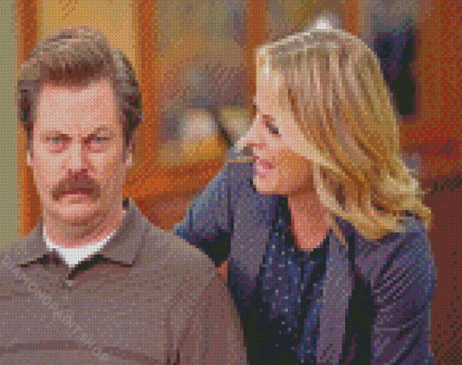 Leslie And Ron Swanson Diamond Paintings