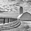 Black And White Barn Art Diamond Paintings