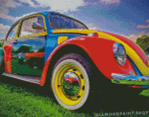 Colorful Volkswagen Bug Diamond Paintings