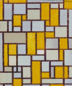 Composition With Grid Mondrian Diamond Paintings