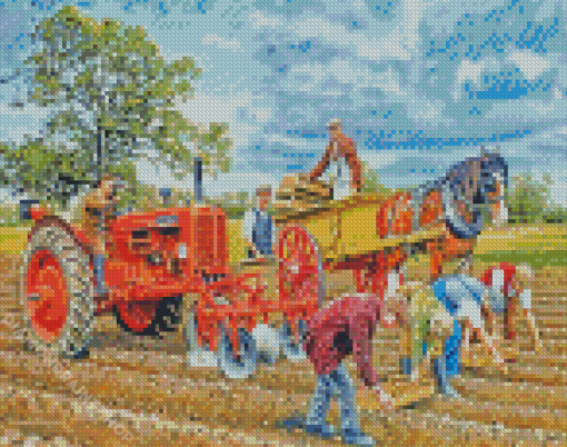 Countryside Tractor Diamond Paintings