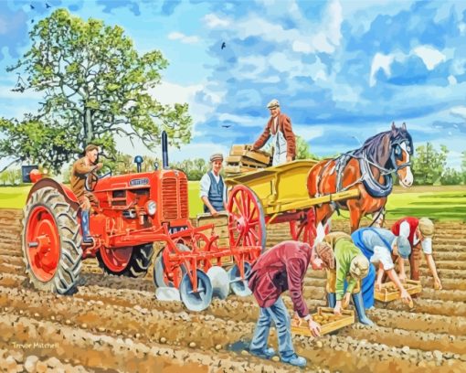 Countryside Tractor Diamond Paintings