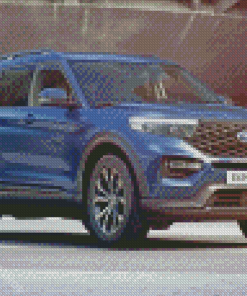 Dark Blue Ford Explorer Diamond Paintings