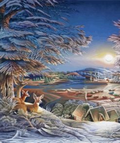 Evening On The Ice Terry Redlin Diamond Paintings