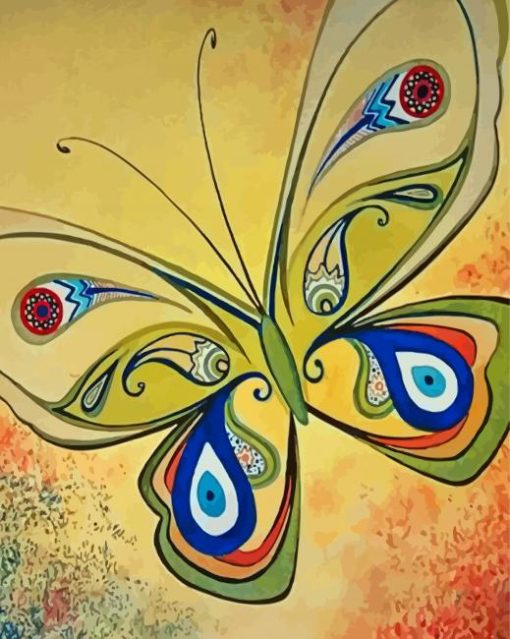 Greek Evil Eye Butterfly Diamond Paintings