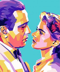 Ingrid Bergman And Humphrey Bogart Pop Art Diamond Paintings