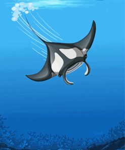 Manta Ray Fish Diamond Paintings