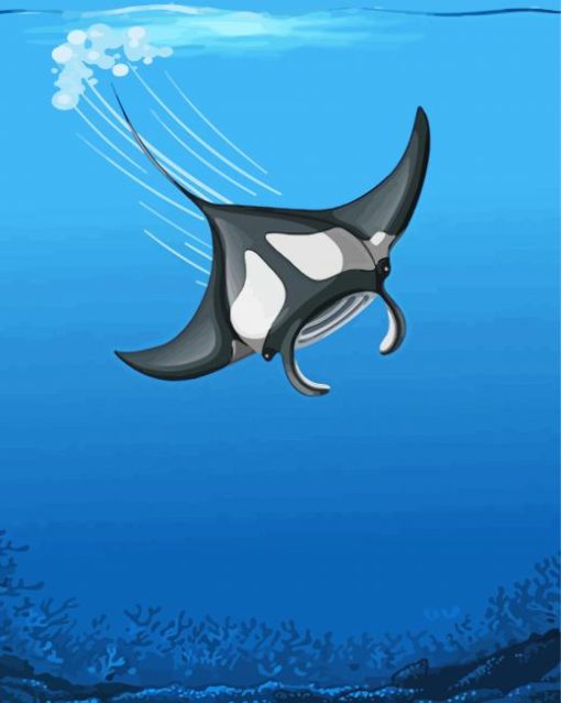 Manta Ray Fish Diamond Paintings