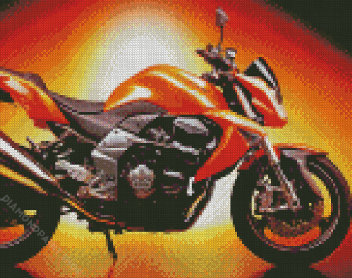 Orange Kawasaki Limited Edition Diamond Paintings