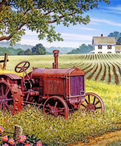 Rusty Tractor By John Sloane Diamond Paintings