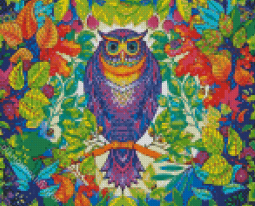 Tropical Mandala Owl Diamond Paintings