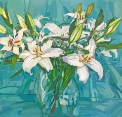 White Lilies Art Diamond Paintings