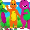 Aesthetic Barney And Friends Diamond Paintings