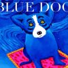 Aesthetic Blue Dog Diamond Paintings