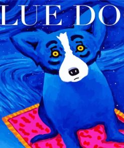 Aesthetic Blue Dog Diamond Paintings