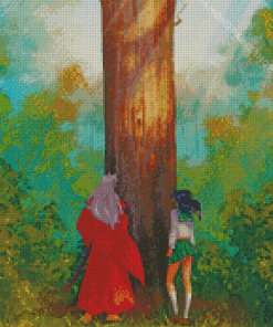 Aesthetic Kagome Higurashiand Inuyasha Diamond Paintings