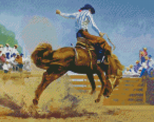 Aesthetic Bucking Bronco Art Diamond Paintings