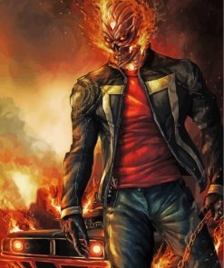 Aesthetic Ghost Rider Diamond Paintings