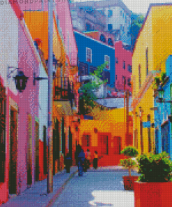 Colorful Streets In Guanajuato Mexico Diamond Paintings