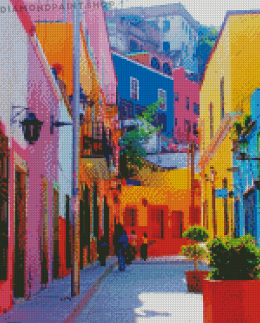 Colorful Streets In Guanajuato Mexico Diamond Paintings