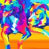 Drawing Of A Dog In Wpap Pop Art Diamond Paintings