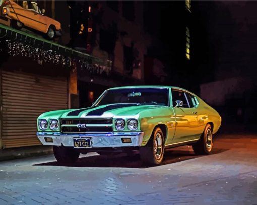 Green 1972 Chevelle Diamond Paintings