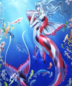 Mermaid Coy Fish Illustration Diamond Paintings