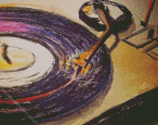 Vintage Record Player Diamond Paintings