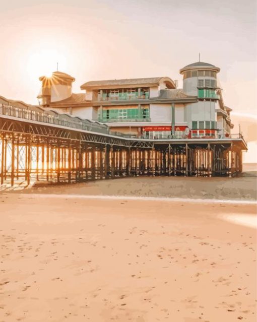 Weston Super Mare Beach Pier Diamond Paintings